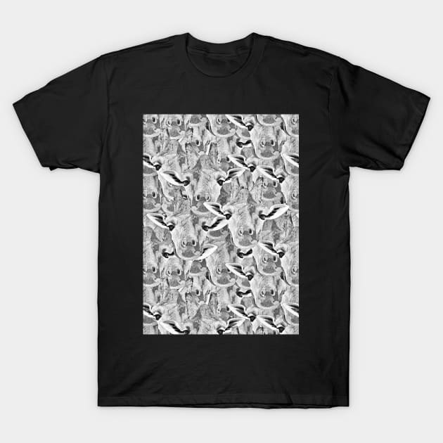 Black and White Giraffes T-Shirt by artsandherbs